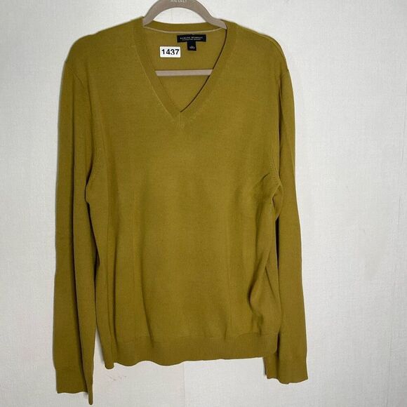 Banana Republic Sweater Adult Large 100%Wool Merino V Neck Casual Mens Pullover - Picture 1 of 9